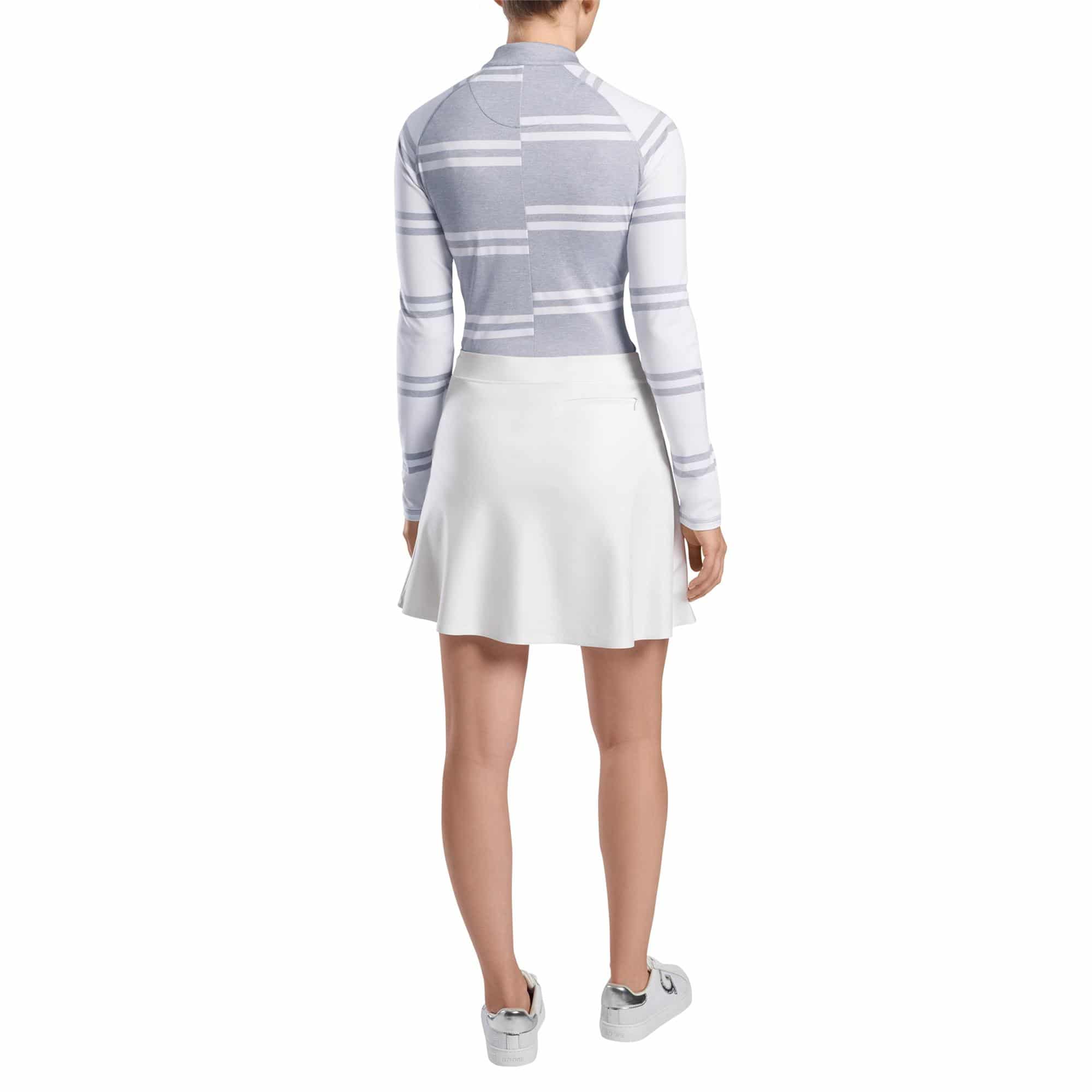 Ladies G/FORE Offset Strip Quarter Zip Heather Grey